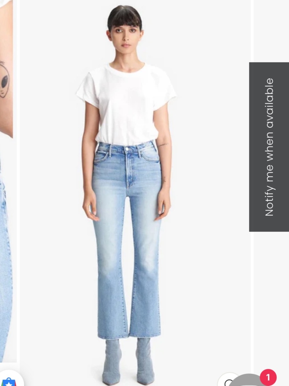 Mother Denim - The Hustler Ankle Jeans in I Confess size 28
